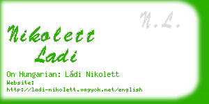 nikolett ladi business card