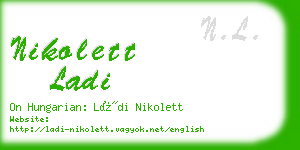 nikolett ladi business card